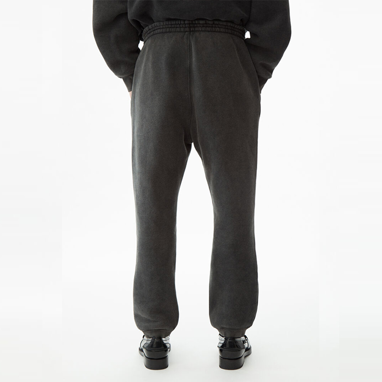Purchase Alexander Wang SS22 Acid Wash Logo Velvet Fleece Sweatpants Unisex Grey 6C194028X7