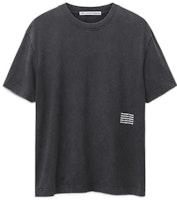Alexander Wang SS22 Acid Wash Solid Knit Short Sleeve T-Shirt Unisex Black UCC32-1101-1007 Alexander Wang SS22 Acid Wash Solid Knit Short Sleeve T-Shirt Unisex Black UCC32-1101-1007