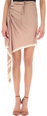 アレキサンダー・ワン SS22 アシンメトリー レーストリム スカート ヌードピンク 4WC2205018-260 Purchase アレキサンダー・ワン SS22 アシンメトリー レーストリム スカート ヌードピンク 4WC2205018-260