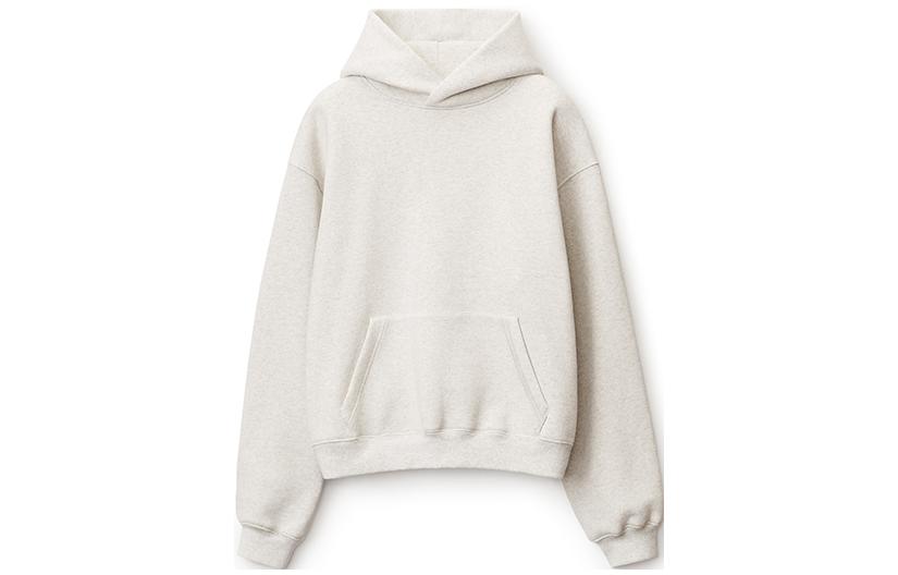 Alexander Wang SS22 Classic Fleece Hoodie with Front Pocket Unisex - Grey UCC2221529054-GRAY