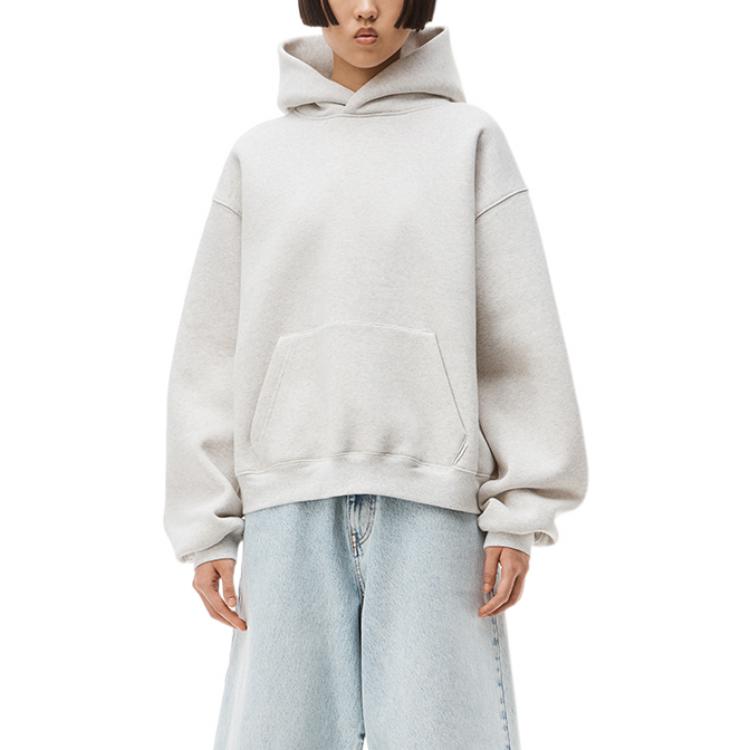 Shop 亚历山大王SS22经典口袋款灰色男女同款卫衣 UCC2221529054-GRAY