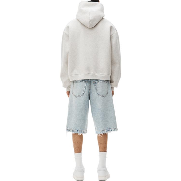 Purchase 亚历山大王SS22经典口袋款灰色男女同款卫衣 UCC2221529054-GRAY