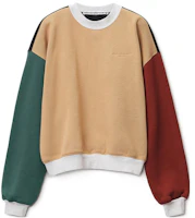 Alexander Wang SS22 Colorblock Crewneck Pullover Sweatshirt Unisex - Camel UCC3221523-231 Alexander Wang SS22 Colorblock Crewneck Pullover Sweatshirt Unisex - Camel UCC3221523-231