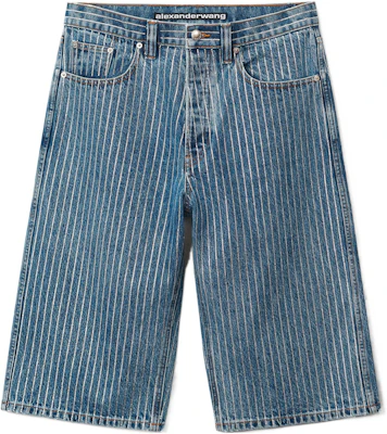 亚历山大王SS22水晶条纹牛仔短裤男女深蓝色 UDC2224135-401 Buy 亚历山大王SS22水晶条纹牛仔短裤男女深蓝色 UDC2224135-401