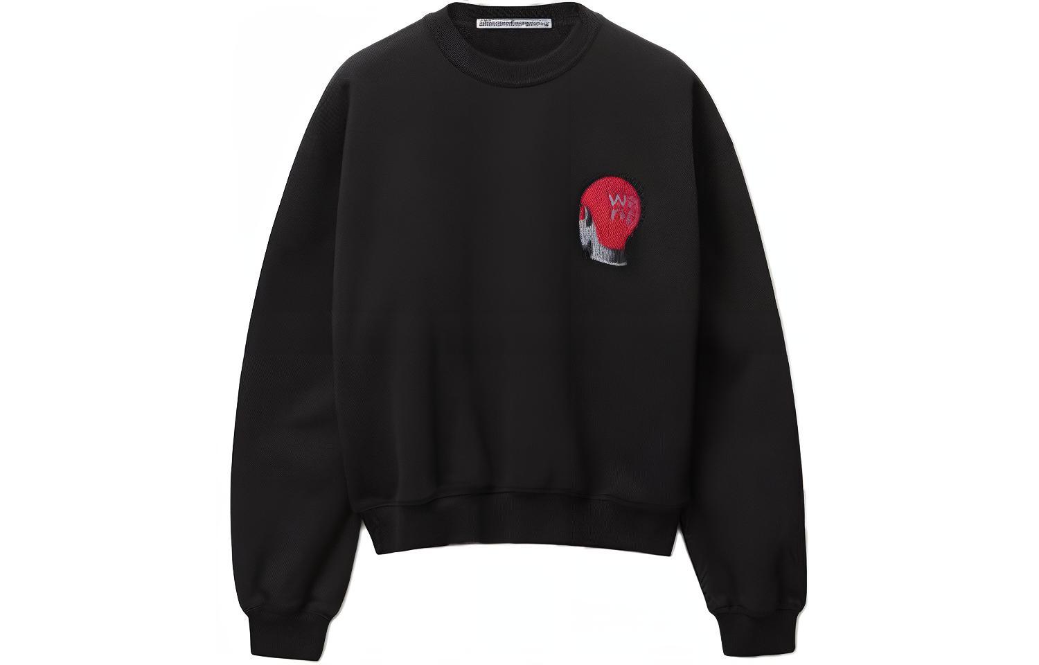 Alexander Wang SS22 Graphic Terry Crewneck Sweatshirt Black Unisex UCC1221499-001