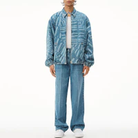 Lookbook 亞歷山大王SS22標誌高爾夫牛仔外套 藍色 情侶休閒約會穿搭 UDC3222176-468