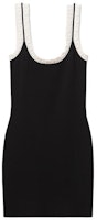 Alexander Wang SS22 Logo Trim Sleeveless Bodycon Dress Black 4KC1226002-965 Alexander Wang SS22 Logo Trim Sleeveless Bodycon Dress Black 4KC1226002-965