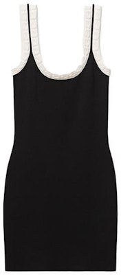 Vestido Bodycon Negro sin Mangas Alexander Wang SS22 con Logo Trim 4KC1226002-965 Order Vestido Bodycon Negro sin Mangas Alexander Wang SS22 con Logo Trim 4KC1226002-965