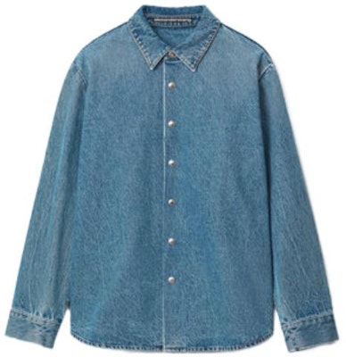 Alexander Wang SS22 Oversized Denim Jacket Unisex Retro Mid Indigo Blue UDC2222105-473 Order Alexander Wang SS22 Oversized Denim Jacket Unisex Retro Mid Indigo Blue UDC2222105-473