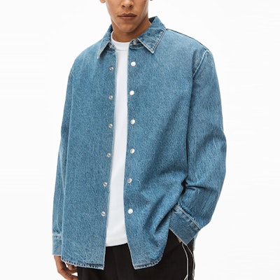 Alexander Wang SS22 Oversized Denim Jacket Unisex Retro Mid Indigo Blue UDC2222105-473 Sizing Alexander Wang SS22 Oversized Denim Jacket Unisex Retro Mid Indigo Blue UDC2222105-473
