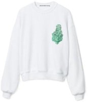 Alexander Wang SS22 Patterned Terry Crewneck Sweatshirt Unisex White UCC2221512-111 Alexander Wang SS22 Patterned Terry Crewneck Sweatshirt Unisex White UCC2221512-111