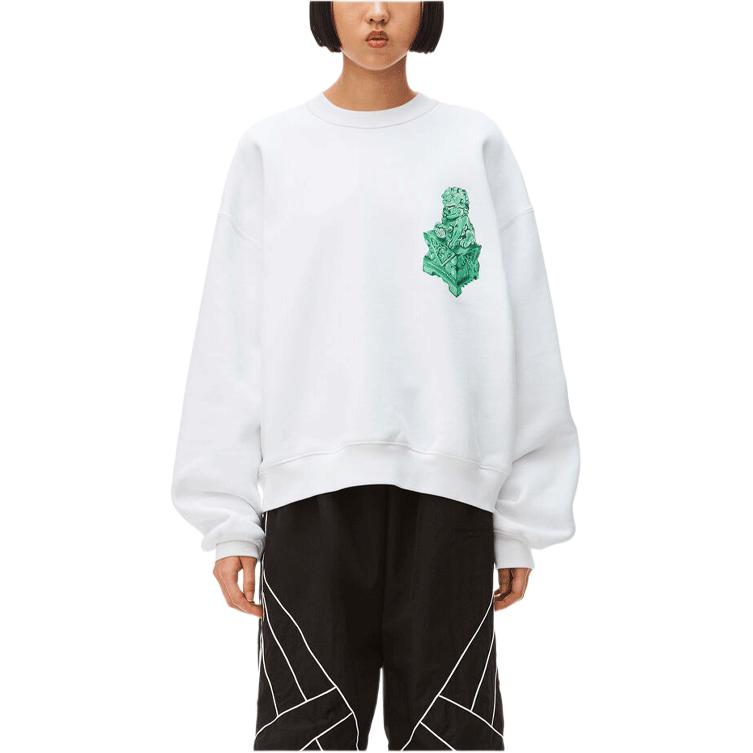 Purchase Alexander Wang SS22 白色圖案設計毛巾布圓領衫 男女適用 UCC2221512-111