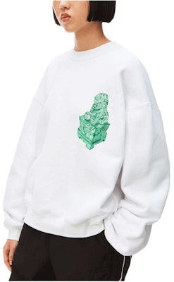 Alexander Wang SS22 白色圖案設計毛巾布圓領衫 男女適用 UCC2221512-111 Sizing Alexander Wang SS22 白色圖案設計毛巾布圓領衫 男女適用 UCC2221512-111