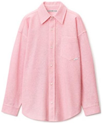 Alexander Wang SS22 Pink Long Sleeve Shirt Unisex with Chest Pocket UKC3221055-106 Order Alexander Wang SS22 Pink Long Sleeve Shirt Unisex with Chest Pocket UKC3221055-106