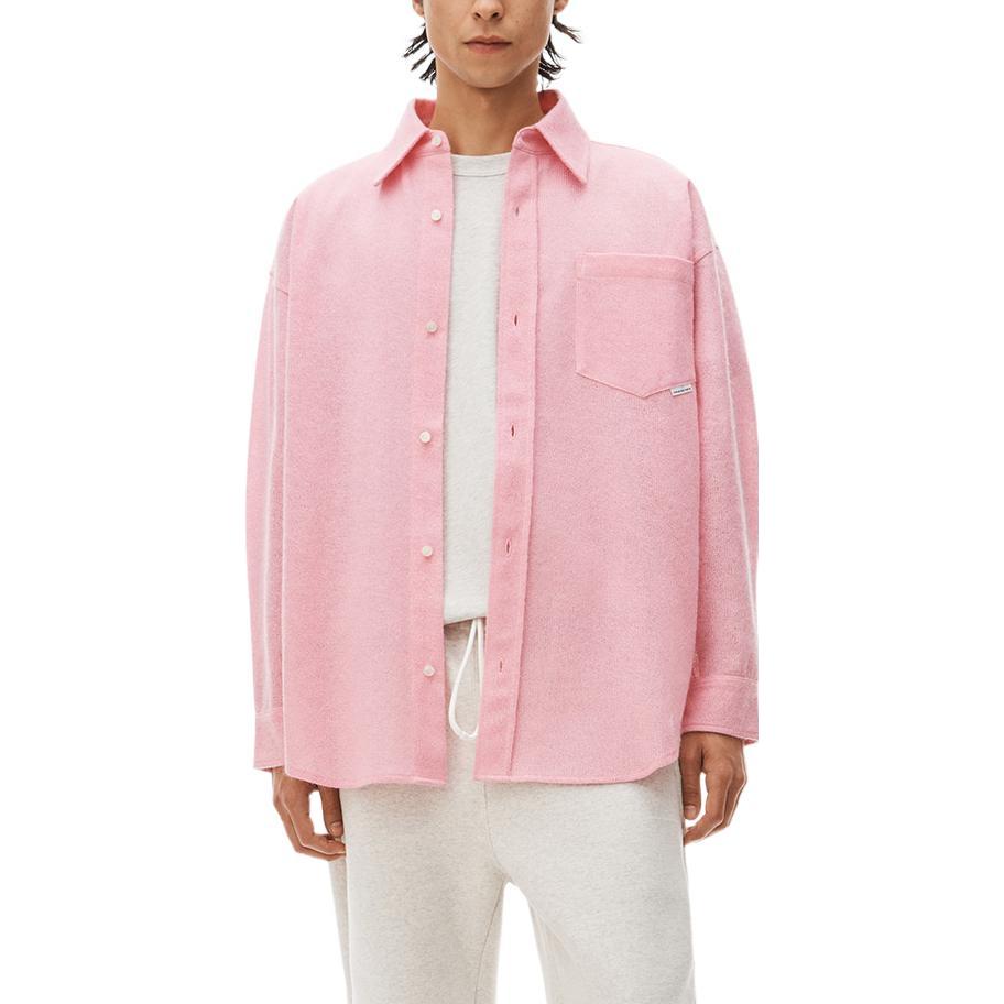 Lookbook Alexander Wang SS22 Pink Long Sleeve Shirt Unisex with Chest Pocket UKC3221055-106