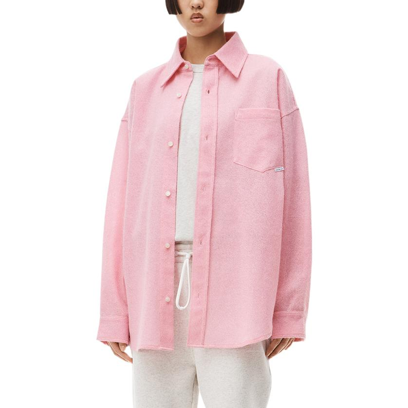 Purchase Alexander Wang SS22 Pink Long Sleeve Shirt Unisex with Chest Pocket UKC3221055-106