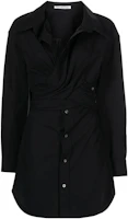 Alexander Wang SS22 Ruched Long Sleeve Dress Black 4WC2226175-001 Alexander Wang SS22 Ruched Long Sleeve Dress Black 4WC2226175-001