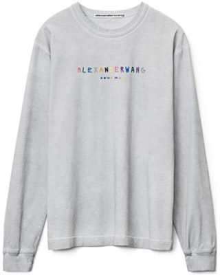 Alexander Wang SS22 Camiseta Unisex Plata Logo Zorro Manga Larga UCC3221540-059 Order Alexander Wang SS22 Camiseta Unisex Plata Logo Zorro Manga Larga UCC3221540-059