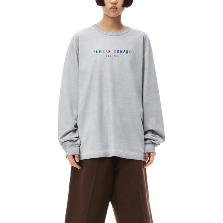 Lookbook Alexander Wang SS22 Camiseta Unisex Plata Logo Zorro Manga Larga UCC3221540-059