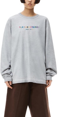 Alexander Wang SS22 Camiseta Unisex Plata Logo Zorro Manga Larga UCC3221540-059 Lookbook Alexander Wang SS22 Camiseta Unisex Plata Logo Zorro Manga Larga UCC3221540-059