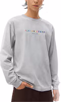Shop Alexander Wang SS22 Silver Fox Logo Crewneck Long Sleeve Unisex T-Shirt UCC3221540-059