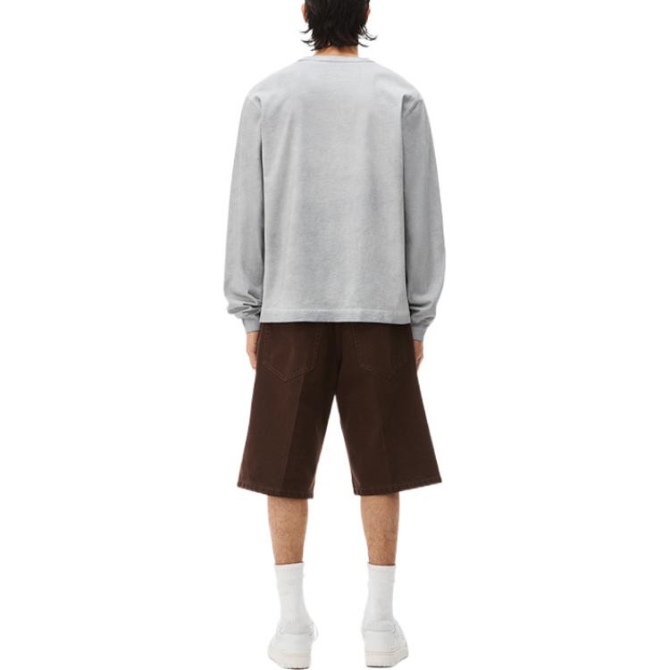 Purchase Alexander Wang SS22 Camiseta Unisex Plata Logo Zorro Manga Larga UCC3221540-059