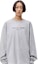 Sizing Alexander Wang SS22 Camiseta Unisex Plata Logo Zorro Manga Larga UCC3221540-059