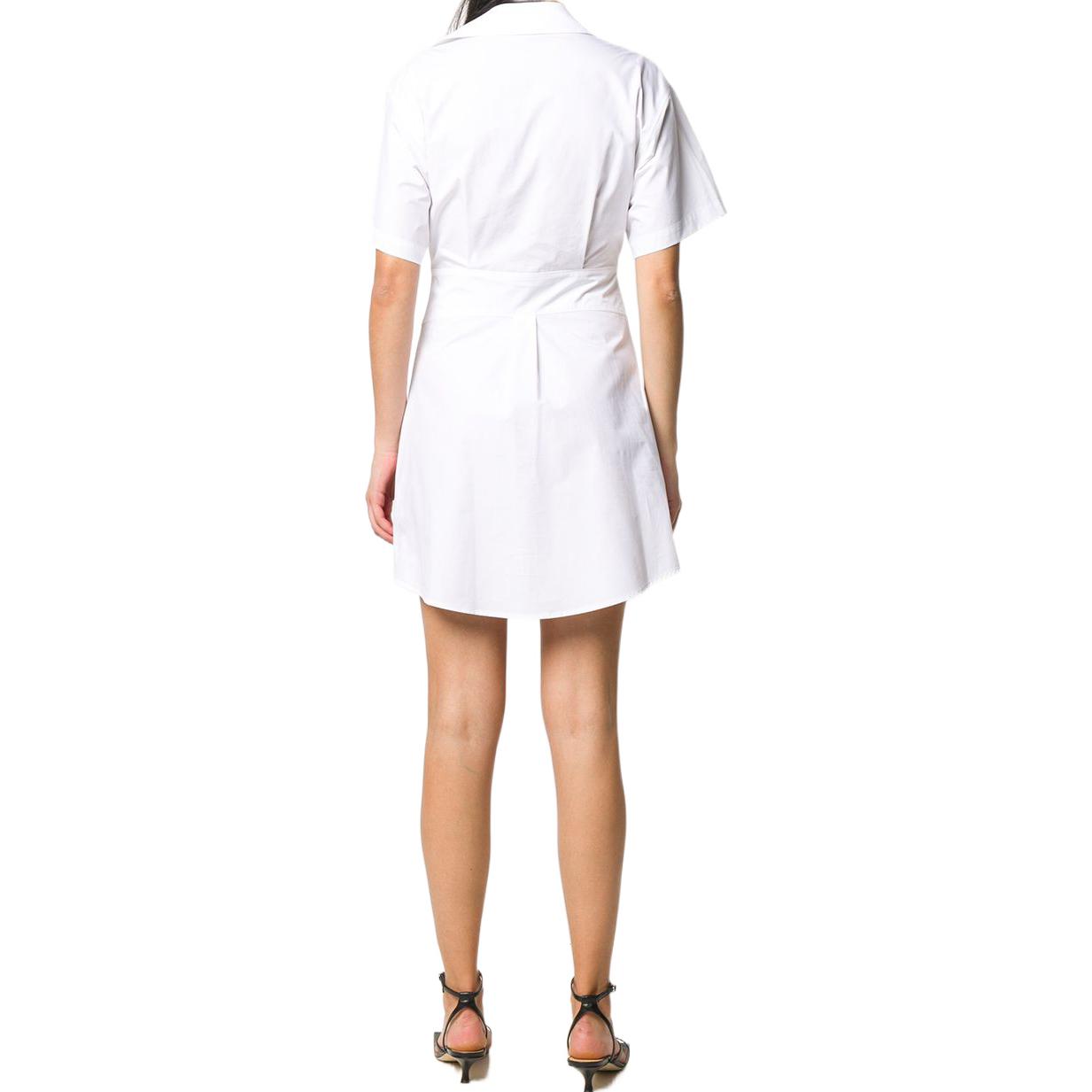 Alexander Wang SS22 Solid Knot Short Sleeve Dress White 4WC2206059-100 圖 4