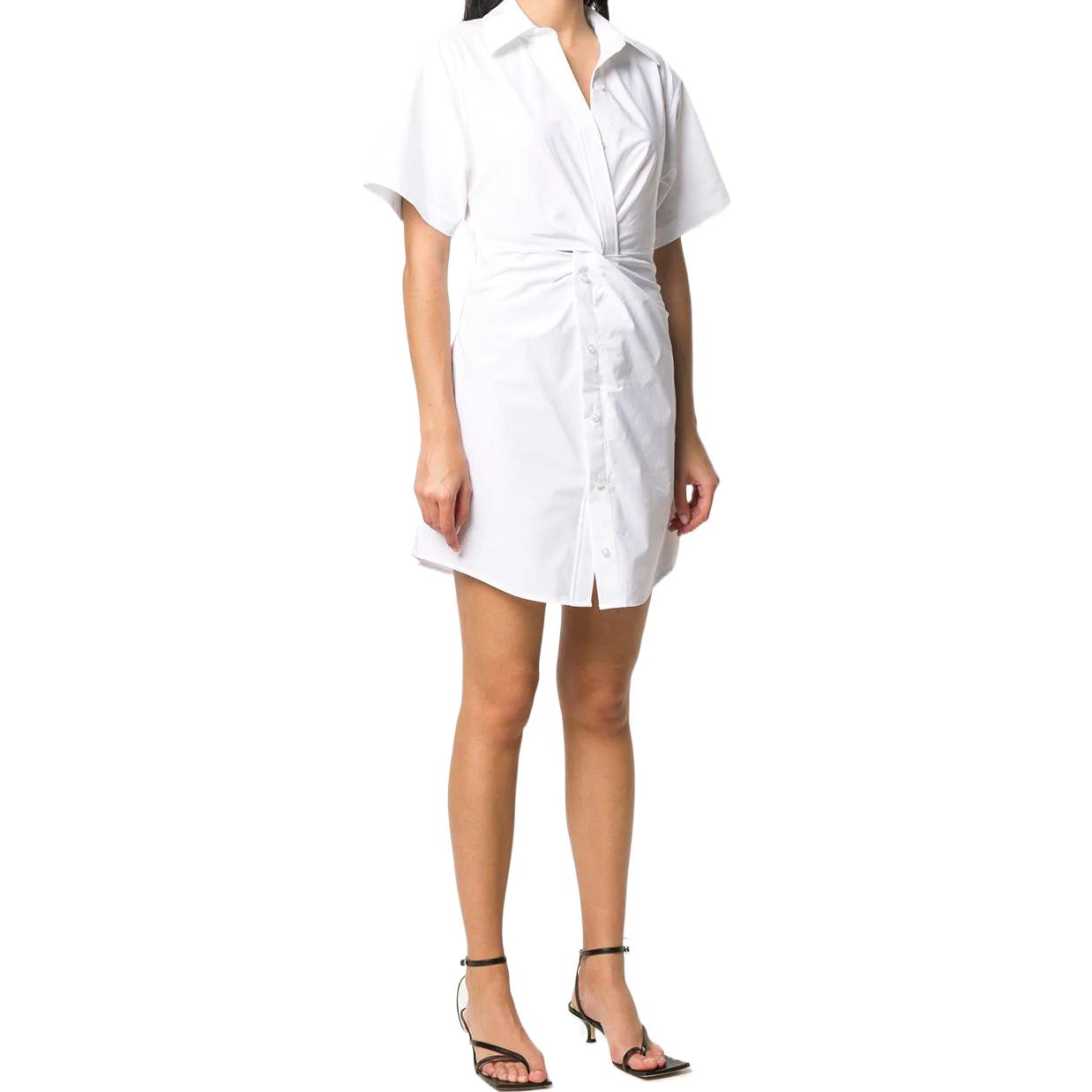 Alexander Wang SS22 Solid Knot Short Sleeve Dress White 4WC2206059-100 圖 5