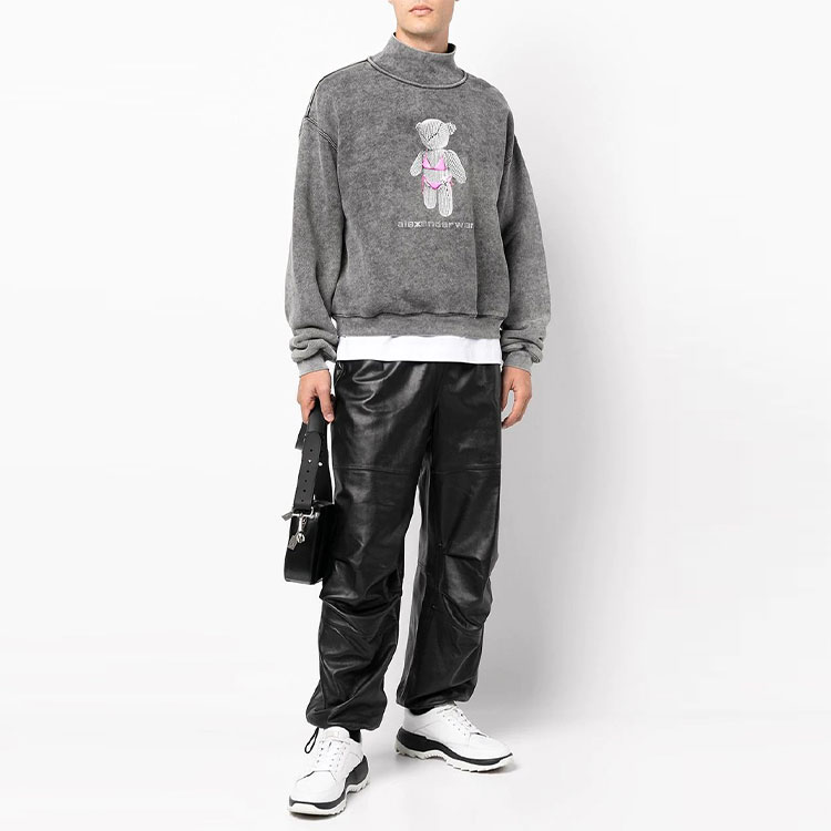 Lookbook Sudadera Unisex Gráfica Oso de Peluche Alexander Wang SS22 Gris. UCC1221502-007