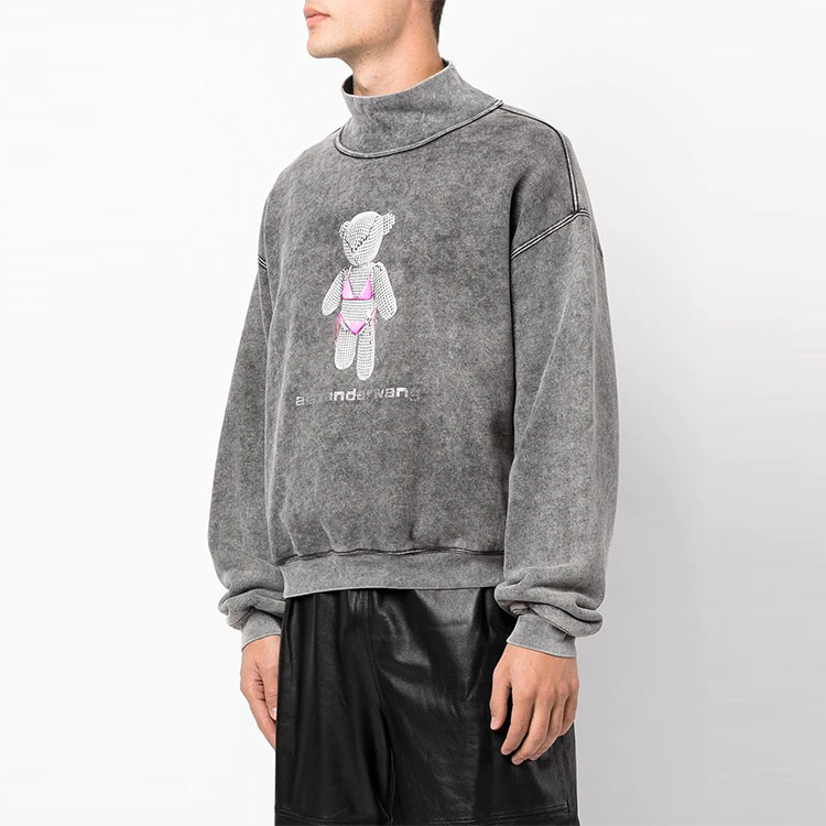 Details for Sudadera Unisex Gráfica Oso de Peluche Alexander Wang SS22 Gris. UCC1221502-007