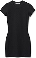 Alexander Wang SS22 Textured Logo Mini T-Shirt Dress Black 4CC3216128-001 Alexander Wang SS22 Textured Logo Mini T-Shirt Dress Black 4CC3216128-001