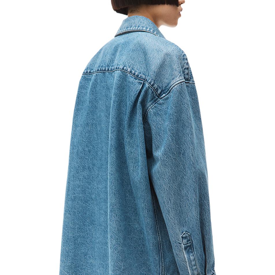 Purchase Alexander Wang SS22 Unisex Blue Denim Shirt Jacket Long Sleeve. UDC3221625-483
