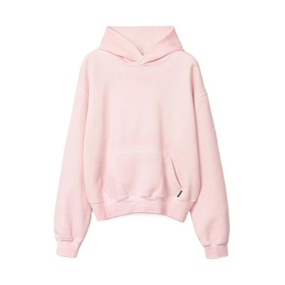 Alexander Wang SS22 Unisex Pastel Pink Fuzzy Velvet Hoodie UCC2221529-680