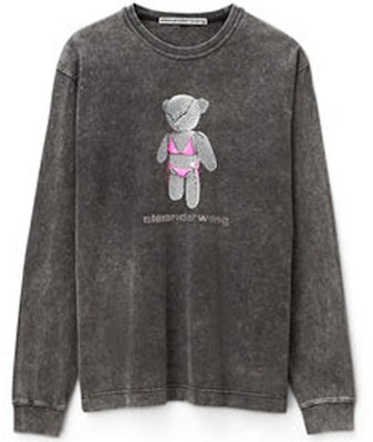 Alexander Wang SS22 Camiseta Unisex Manga Larga Oso Vintage Gris Oscuro UCC1221500-007 Order Alexander Wang SS22 Camiseta Unisex Manga Larga Oso Vintage Gris Oscuro UCC1221500-007