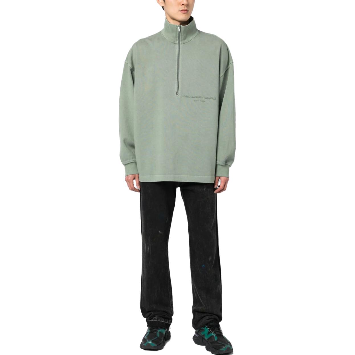 Lookbook Alexander Wang SS23 綠色半拉鏈Logo印花衛衣 UCC2231612351