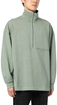 Alexander Wang SS23 綠色半拉鏈Logo印花衛衣 UCC2231612351 Purchase Alexander Wang SS23 綠色半拉鏈Logo印花衛衣 UCC2231612351