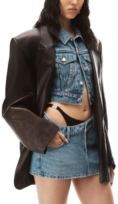 Alexander Wang SS23 Skirt Denim Bikini Berlapis Mini Biru Navy 4DC3235138-486 Shop Alexander Wang SS23 Skirt Denim Bikini Berlapis Mini Biru Navy 4DC3235138-486