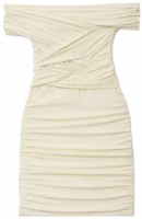 Alexander Wang SS23 Beige Faux Suede Off-Shoulder Mini Dress 1CC1236550-748 Alexander Wang SS23 Beige Faux Suede Off-Shoulder Mini Dress 1CC1236550-748