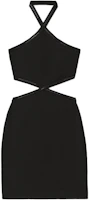 Alexander Wang SS23 Black Knit Logo Halter Neck Cut-Out Dress 4KC1236038-001 Alexander Wang SS23 Black Knit Logo Halter Neck Cut-Out Dress 4KC1236038-001