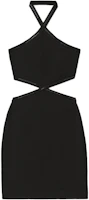 Order Alexander Wang SS23 黑色針織Logo挖空露肩洋裝 4KC1236038-001