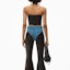 Purchase Alexander Wang SS23 Black Leather Strapless Corset Top. 1WC1231745-001