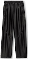 Alexander Wang SS23 Black Satin Loose Knit Track Pants 6CC3234011-001 Alexander Wang SS23 Black Satin Loose Knit Track Pants 6CC3234011-001