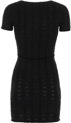 알렉산더 왕 SS23 블랙 스퀘어넥 하이웨이스트 슬림핏 반팔 원피스 4KC3236020001 Lookbook 알렉산더 왕 SS23 블랙 스퀘어넥 하이웨이스트 슬림핏 반팔 원피스 4KC3236020001