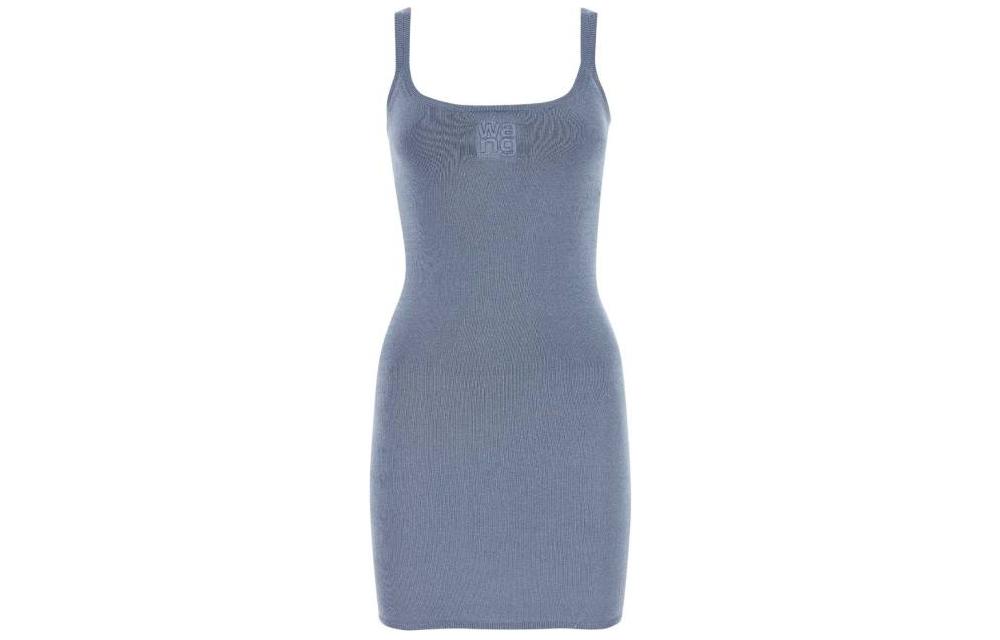 Alexander Wang SS23 Blue Solid Color Casual Square Neck Mini Slip Dress 4KC3236017-464 圖 3