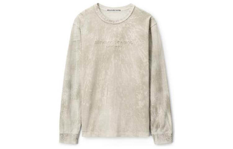 Order Camiseta Unisex Manga Larga Alexander Wang SS23 Logo Grabado Gris Hielo. UCC2231621076
