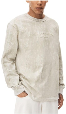 Camiseta Unisex Manga Larga Alexander Wang SS23 Logo Grabado Gris Hielo. UCC2231621076 Lookbook Camiseta Unisex Manga Larga Alexander Wang SS23 Logo Grabado Gris Hielo. UCC2231621076