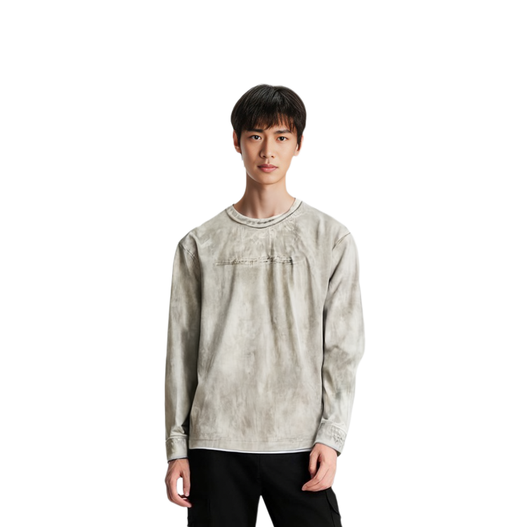 Details for Camiseta Unisex Manga Larga Alexander Wang SS23 Logo Grabado Gris Hielo. UCC2231621076