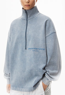 亚历山大王 SS23 男士灰色半拉链刺绣标志卫衣 UCC2231612-077 Shop 亚历山大王 SS23 男士灰色半拉链刺绣标志卫衣 UCC2231612-077