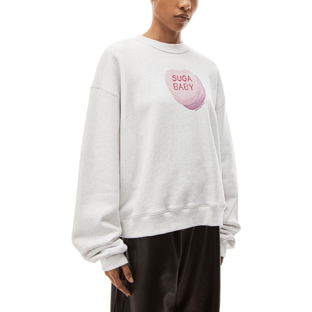 Details for Alexander Wang SS23 心形印花中性灰色圓領衫 UCC3231639-111